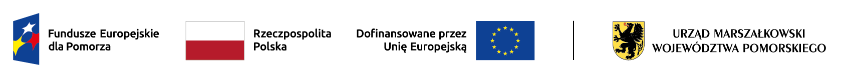 Fundusze Europejskie dla Pomorza, Rzeczpospolita Polska, Dofinansowane przez Unię Europejską, Urząd Marszałkowski Województwa Pomorskiego